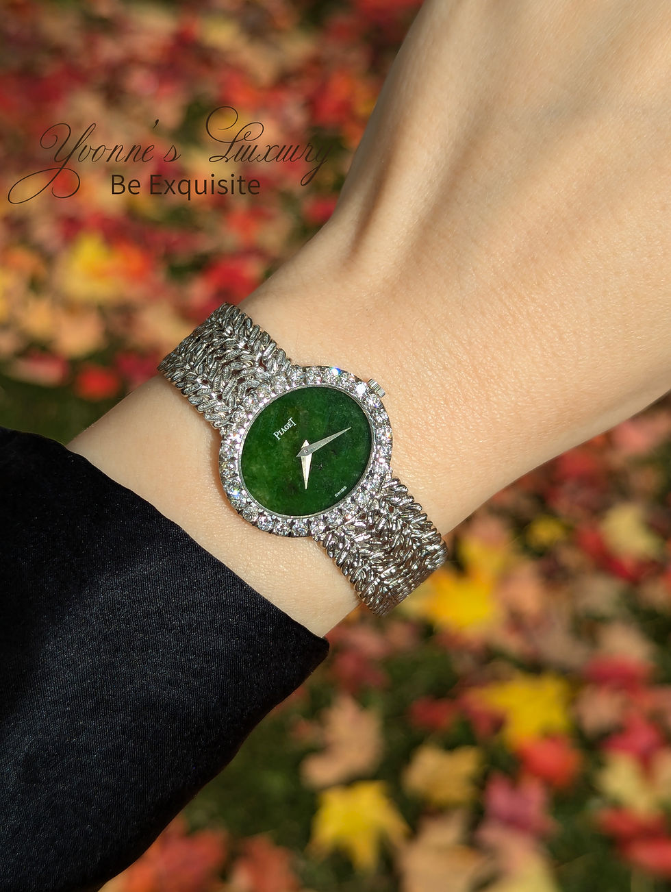 Thumbnail: Piaget 9804 N21 18K White Gold Diamond Jade Jewellery Wristwatch