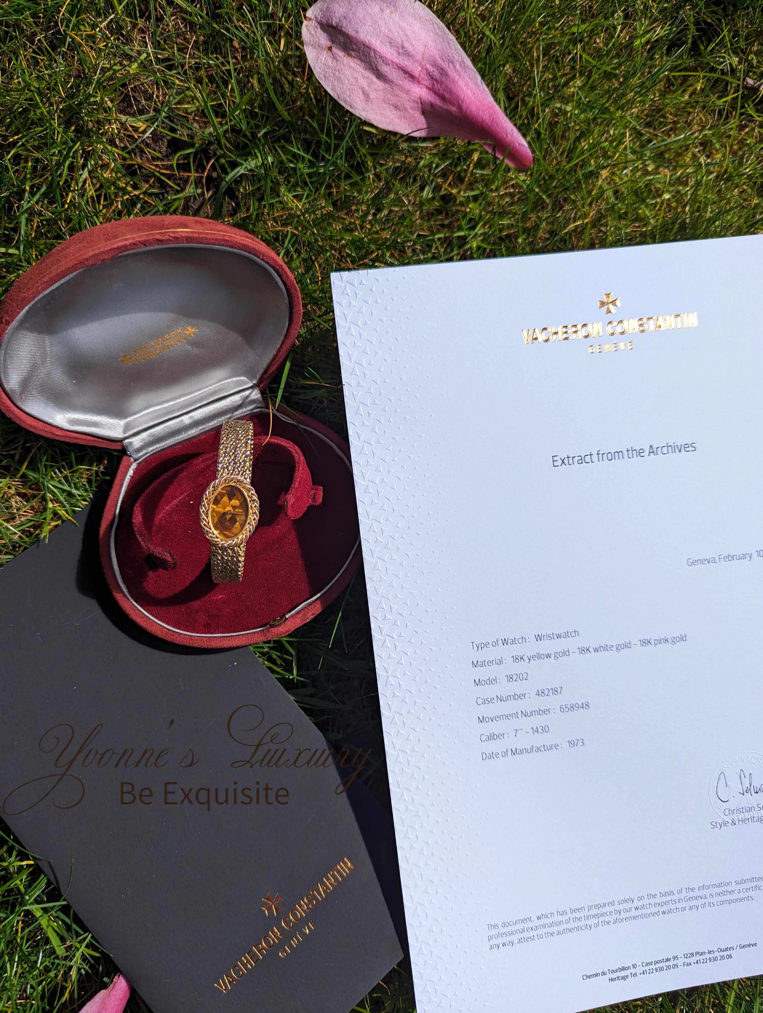 Vacheron Constantin Rare Marquetry Tiger-Eye Dial Tricolour Gold Full-Set