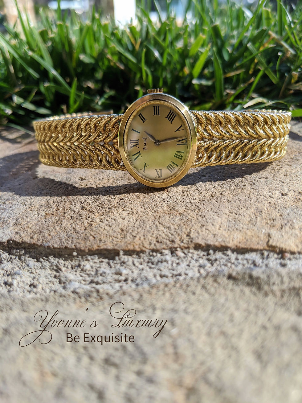 Piaget 1970s 18K YG Bracelet Watch