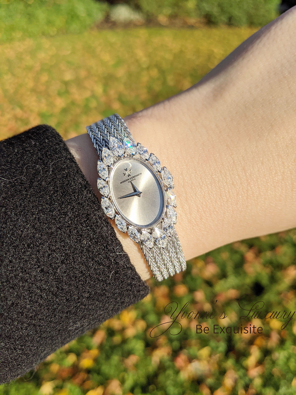 Thumbnail: Vacheron Constantin Stunning Rare White Gold Marquise Diamond Wristwatch