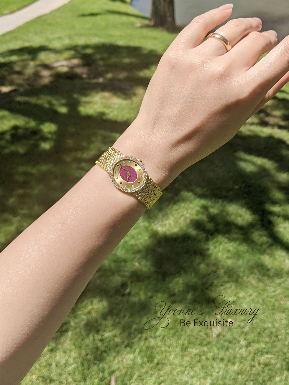 Thumbnail: Piaget Vintage Extremely Rare Ruby Dial Lady’s Watch