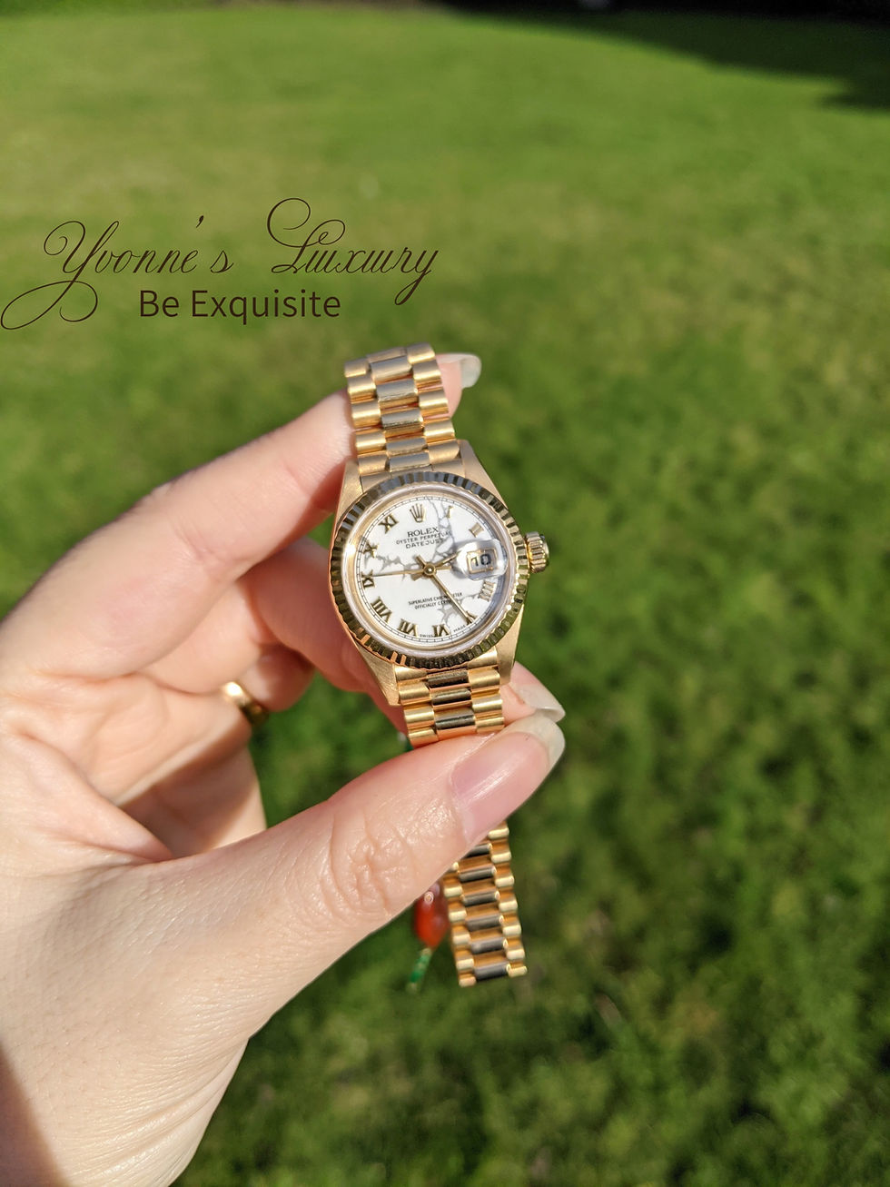 Thumbnail: Rolex Rare Howlite Dial Ref. 69178 Lady’s Datejust Full Set