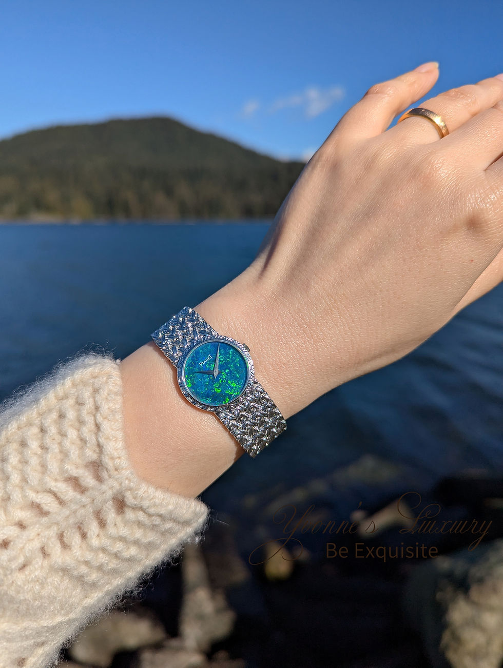 Thumbnail: Piaget Vintage 18K White Gold Opal Dial Wristwatch