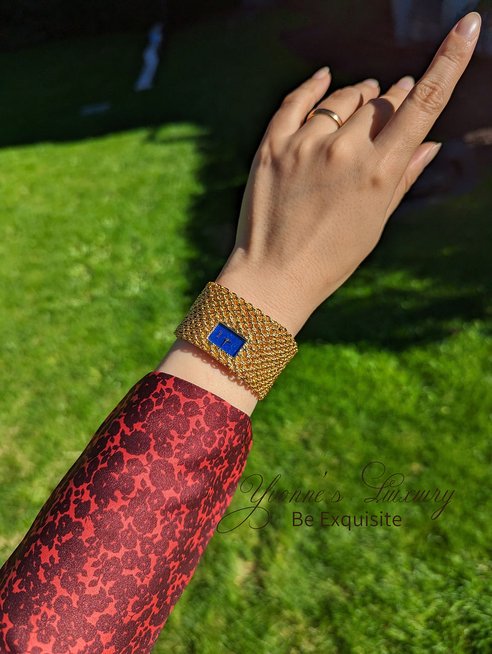 Thumbnail: Piaget Rare 3879 Yellow Gold Cuff Jewelry Watch