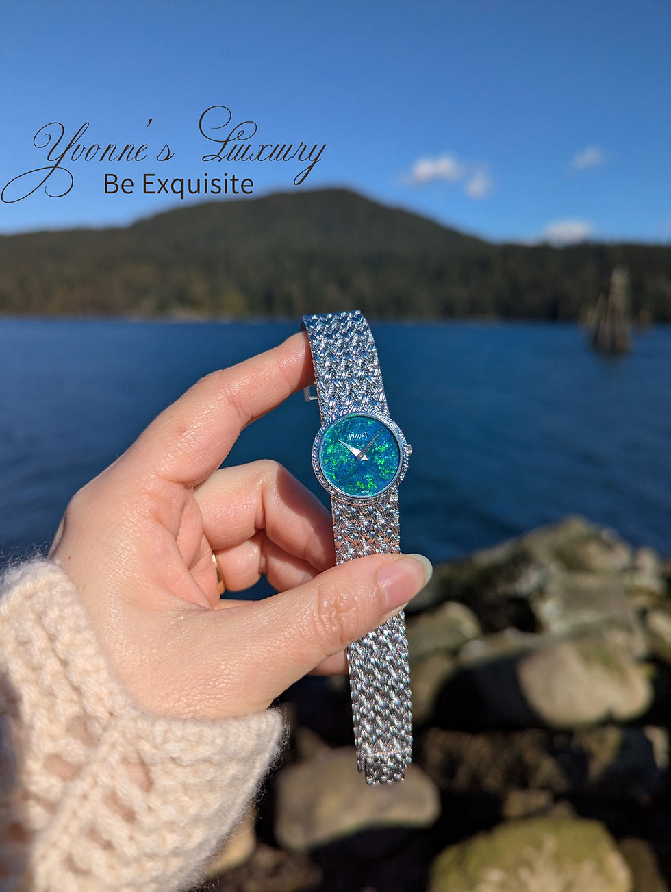 Thumbnail: Piaget Vintage 18K White Gold Opal Dial Wristwatch