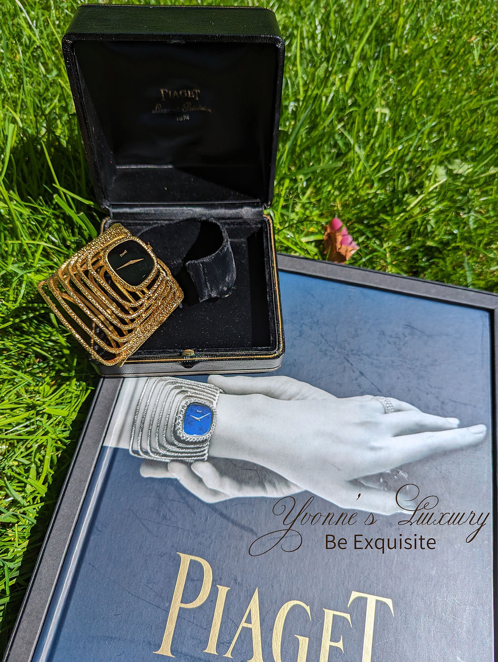 Piaget Extremely Rare Onyx Dial Jewelry Cuff watch