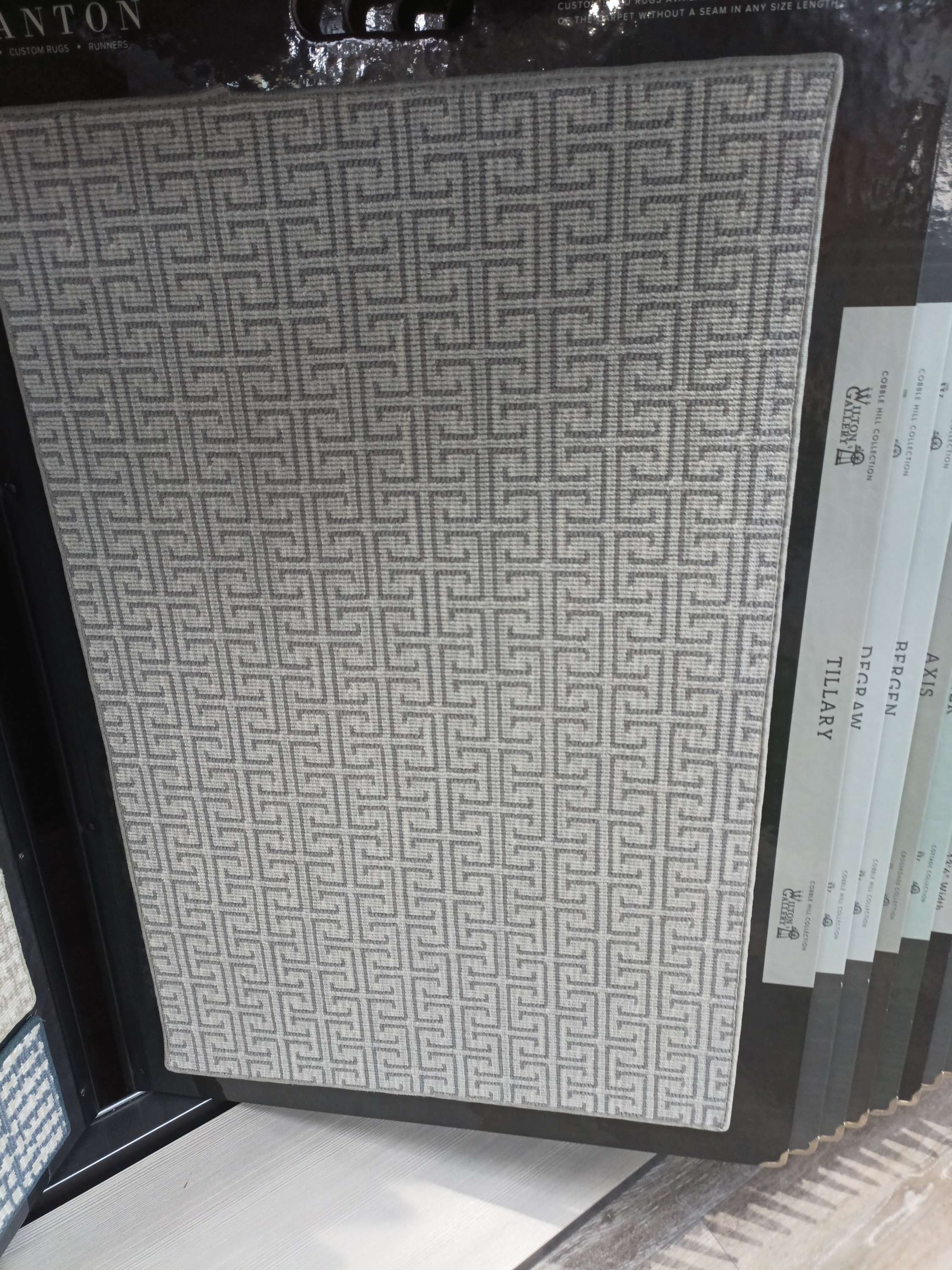 Stanton Tillary, wool and poly silk in a Wilton loop.$115 a yard.