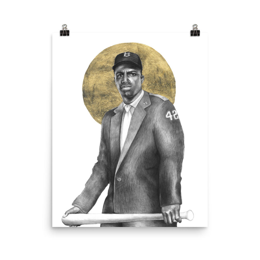16 x 20 Print of Jackie Robinson