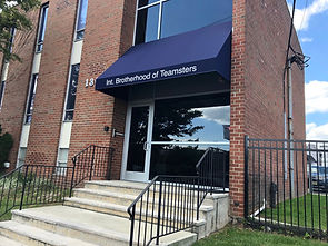 Custom storefront awning installed by Glendale Awning in New York City