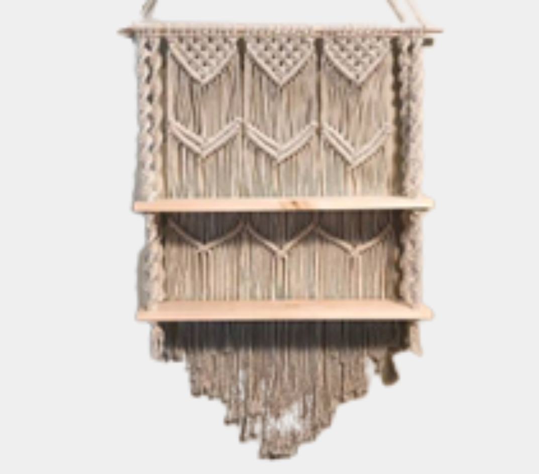 Macrame Shelf, Navajo Double