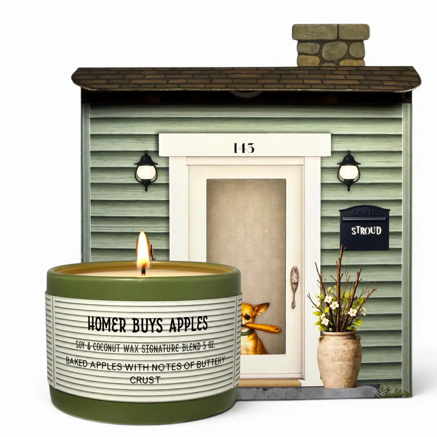 Homer Buys Apples Illustrated Scented Candle, 5 oz - Baked Apples