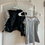 Thumbnail: Silver Sequin Top with Black Leather & Silver Sequin Jacket