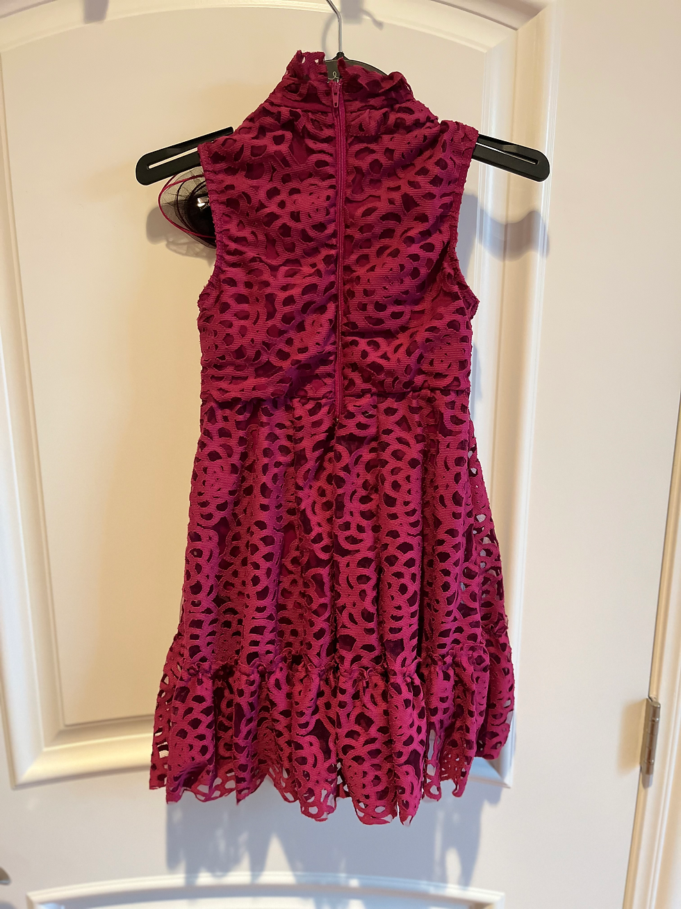 Thumbnail: Maroon Stretch Lace Dress