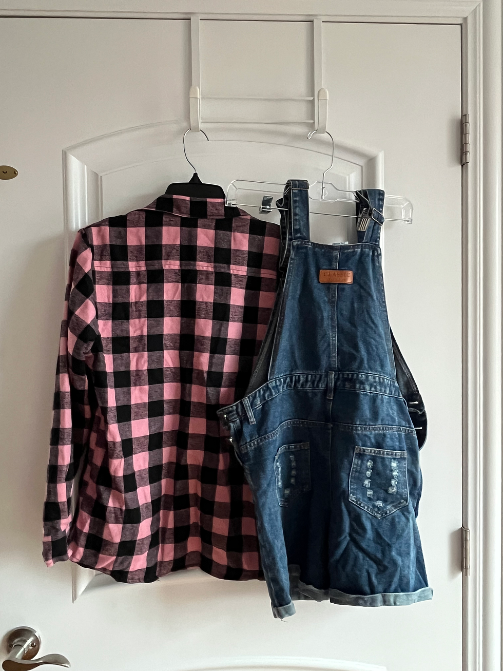 Thumbnail: Pink Flannel and Overalls