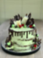 Chocolate Mint Semi Naked Drip Cake