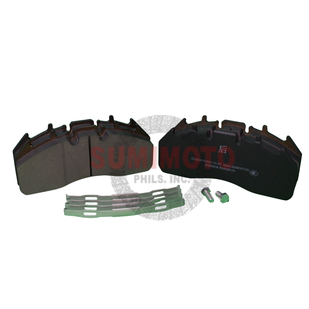 Volvo brake pad set with hardware components