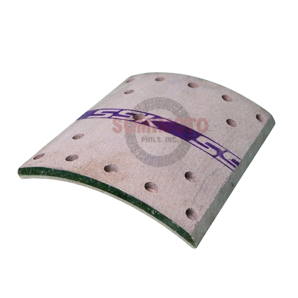 Thumbnail: BL KINGLONG RR brake lining with rivet holes