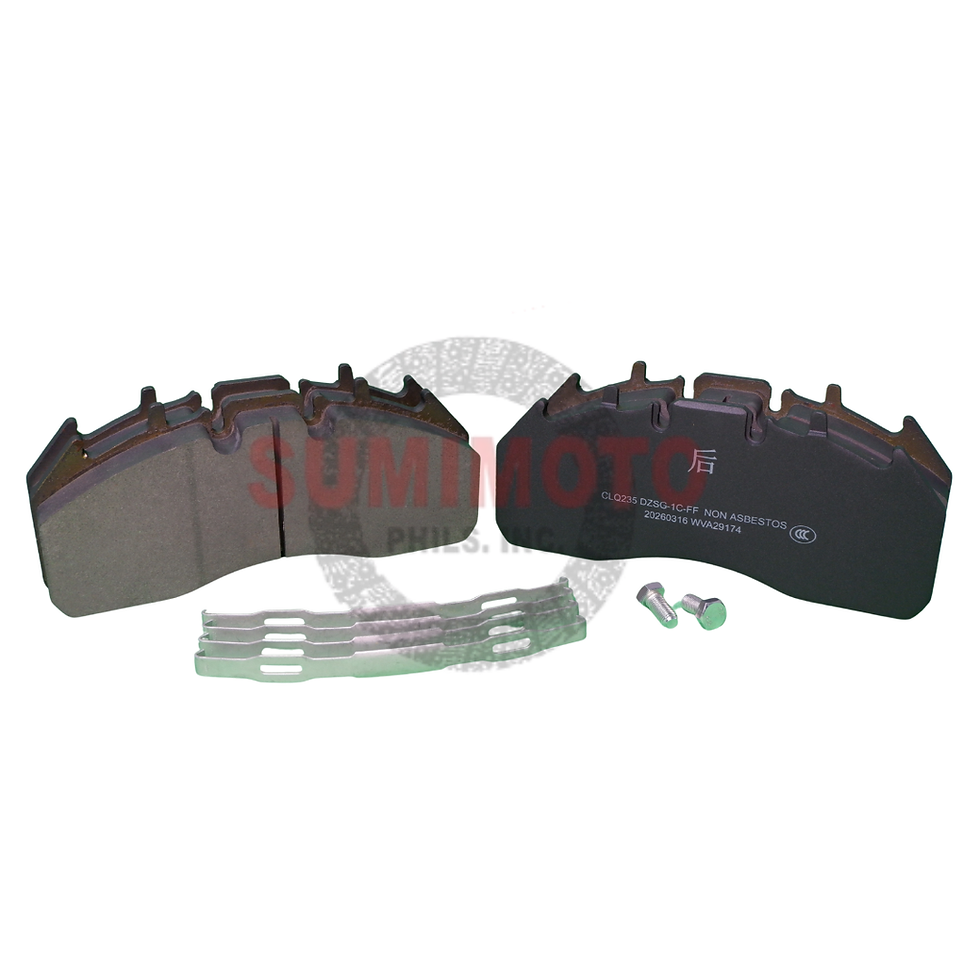 Volvo brake pad kit with hardware and accessories