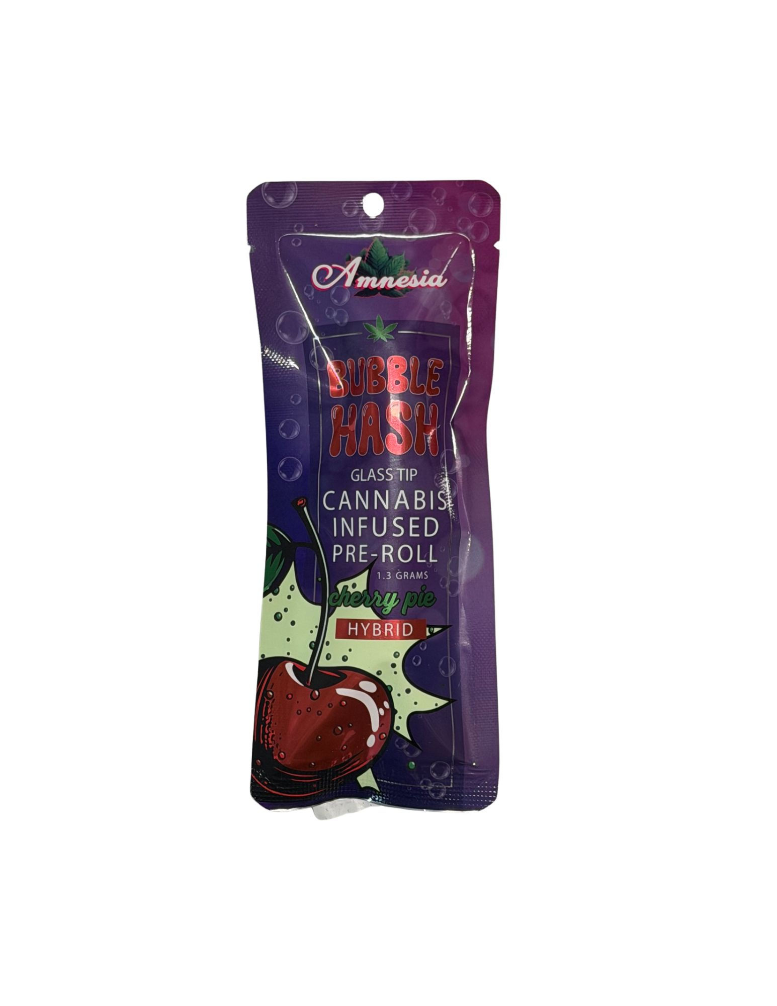 Amnesia Bubble Hash Glass Tip Pre-Roll 1.2g (Cherry Pie)