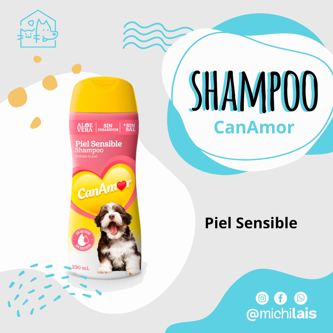 Shampoo Canamor Piel Sensible