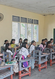 Group of girls listening to the information on period knickers