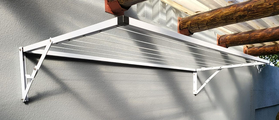 Foldaway washing line mounted on a patio in Gauteng