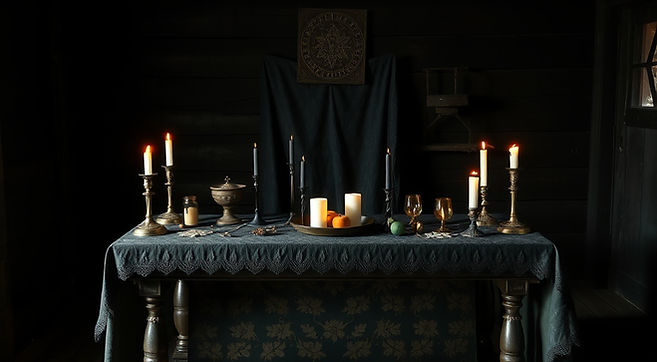 altar table with some candles and witch things.jpg