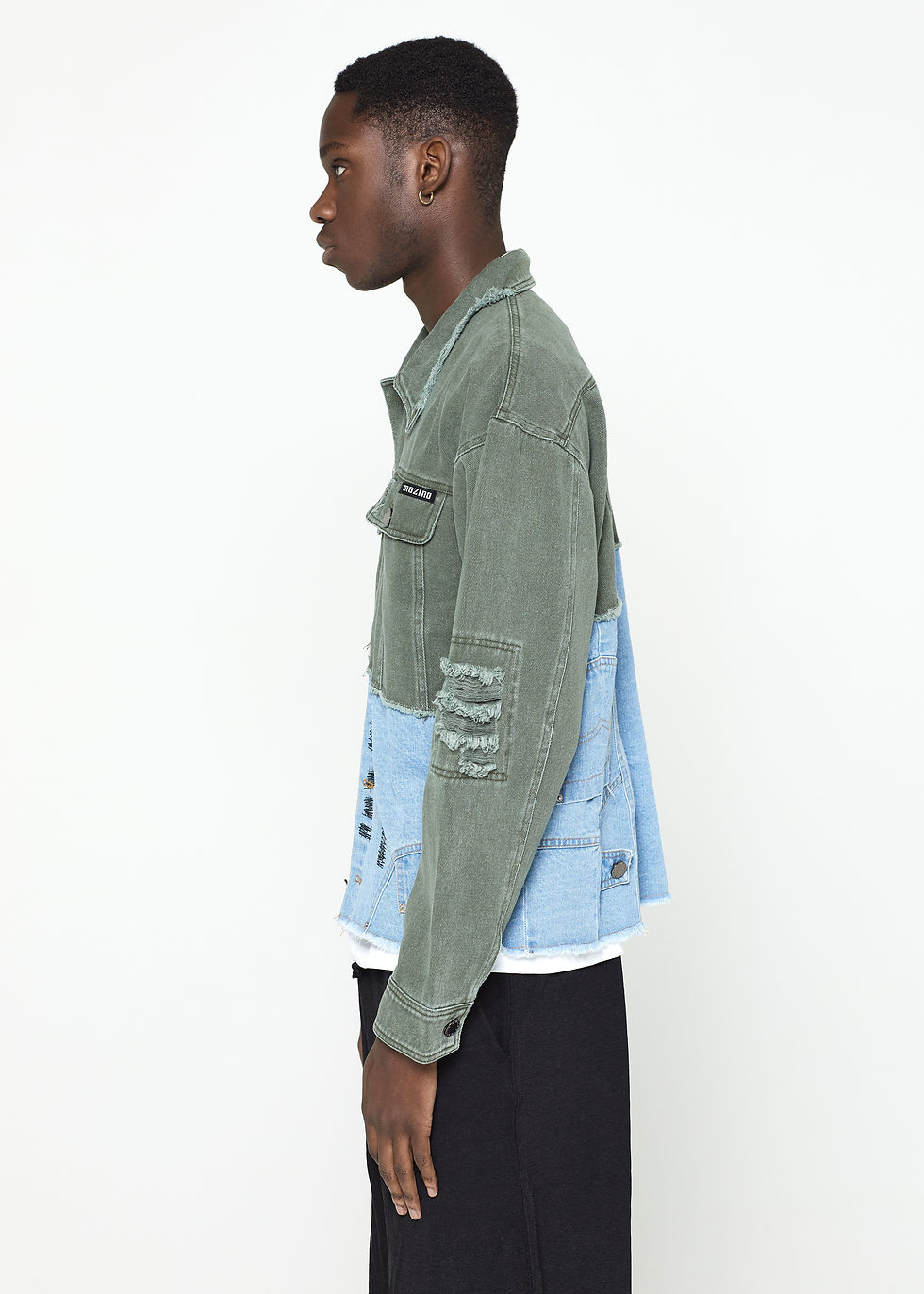 ALANUi】MIX patchwork denim jacket