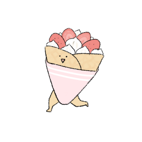 Strawberry crepe