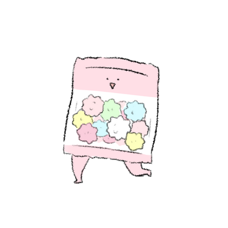 Pink packaging konpeito