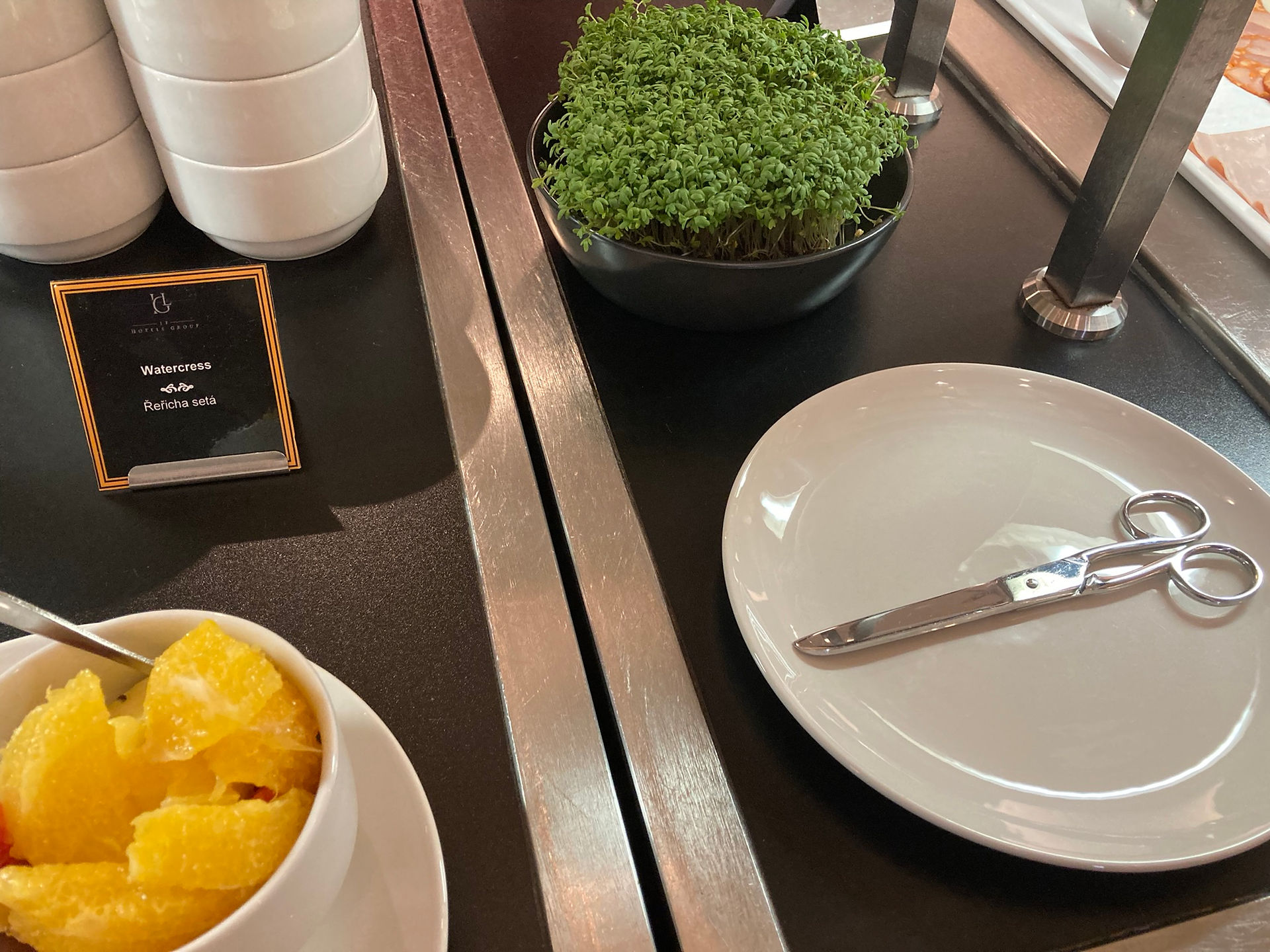 Fresh greens with breakfast