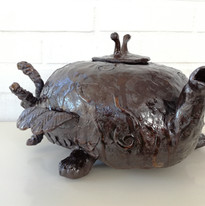 Skulptur tekanna keramik