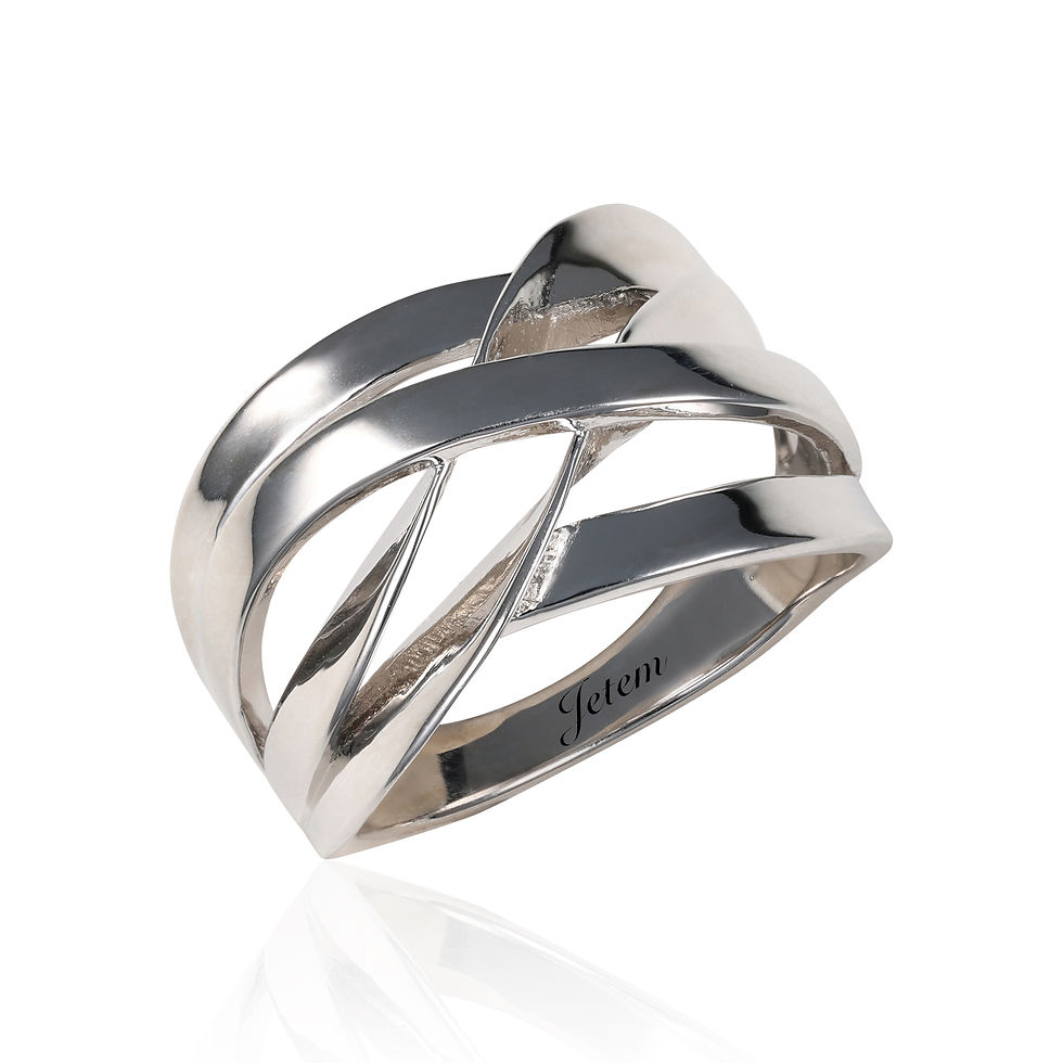 טבעת כסף 925 דגם שזור