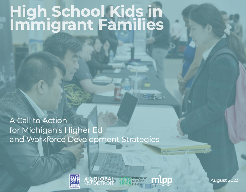 Preview of the 'High School Kids in Immigrant Families' report.