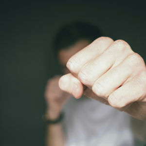 Punch toward viewer