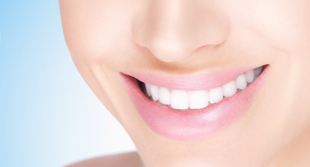 Female white toothy smile