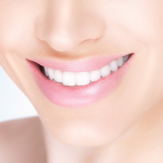 Female white toothy smile