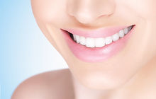 Female white toothy smile