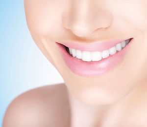 Female white toothy smile