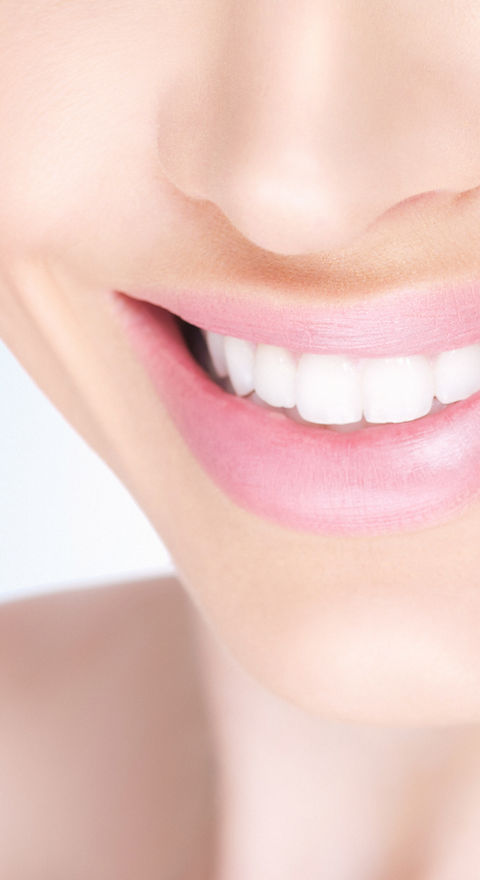 Female white toothy smile