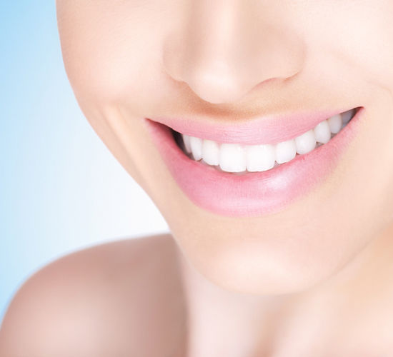 Female white toothy smile