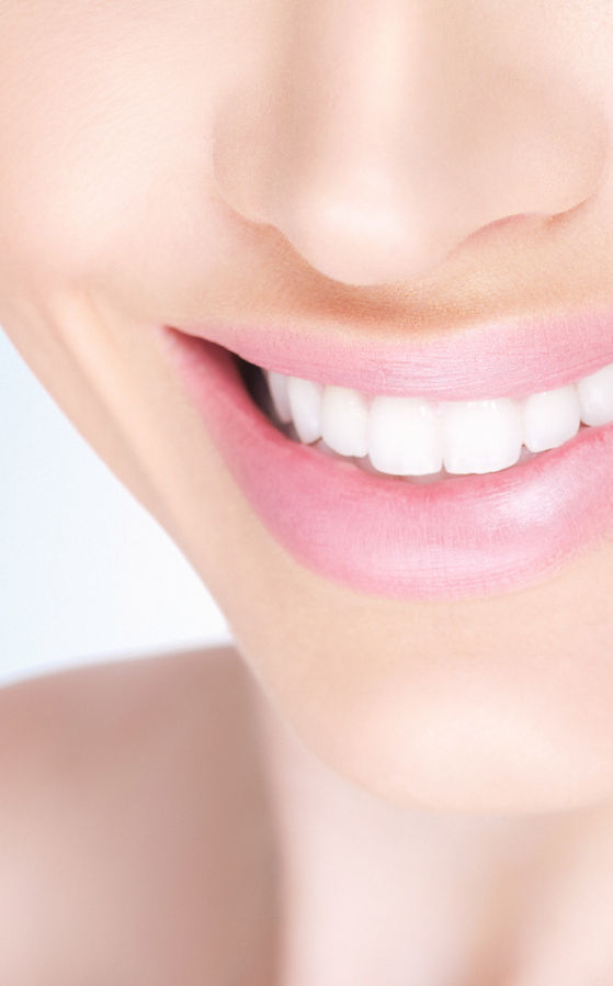Female white toothy smile