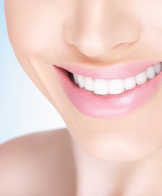 Female white toothy smile