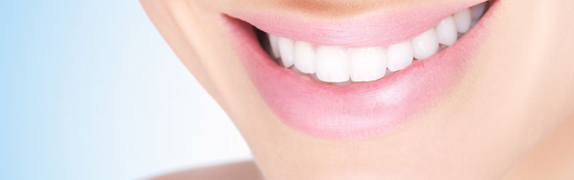 Female white toothy smile