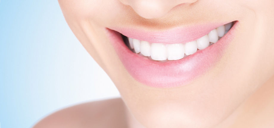 Female white toothy smile