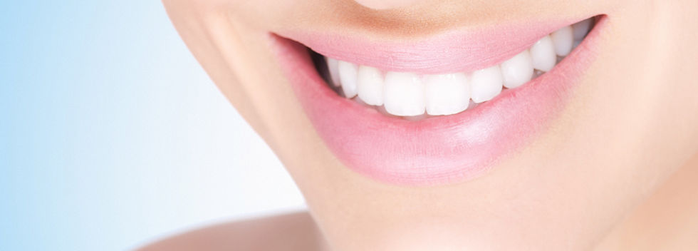 Female white toothy smile