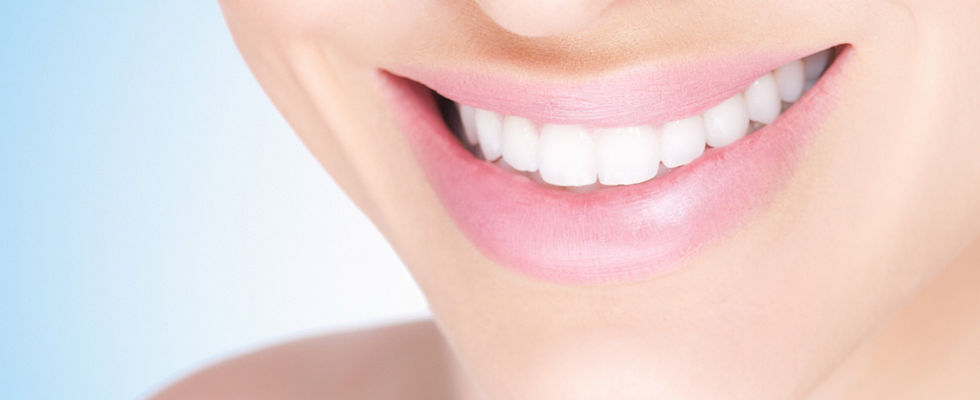 Female white toothy smile