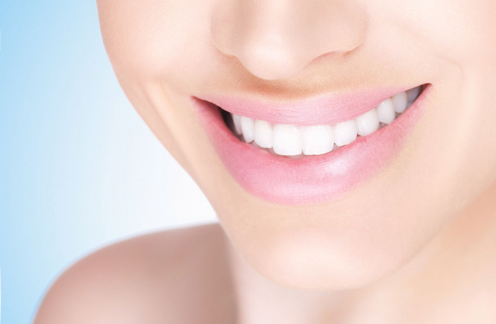 Female white toothy smile