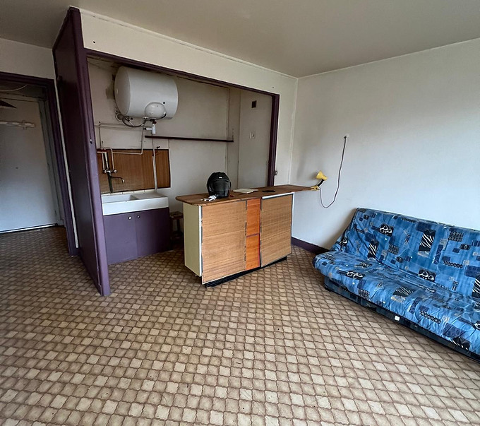 Cuisine avant travaux, Appartement Montreuil (93)