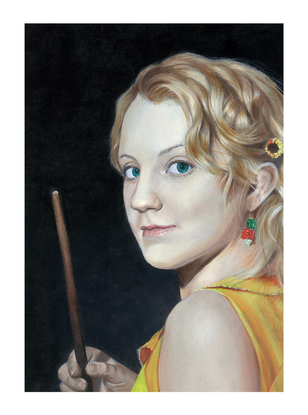 Luna Lovegood Original Oil Painting by Robin Springett inspired by Harry Potter